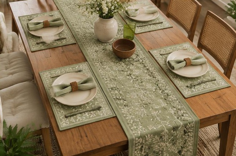 Dining Table Runners — Runner + mat sets