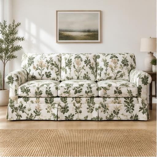 Garden floral sofa cover