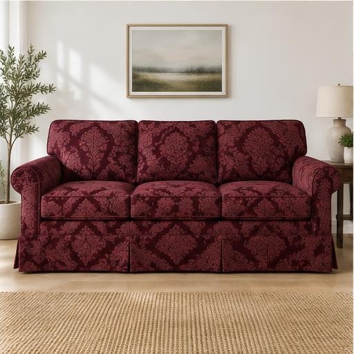 Apex Jacquard, wine sofa cover